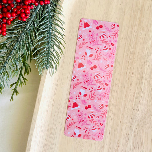 Pink Christmas | Double Sided Bookmark